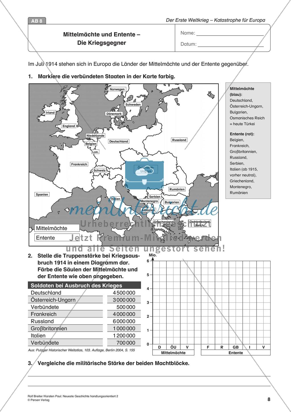 Der Erste Weltkrieg: Verlauf und Konsequenzen für Europa Preview 10