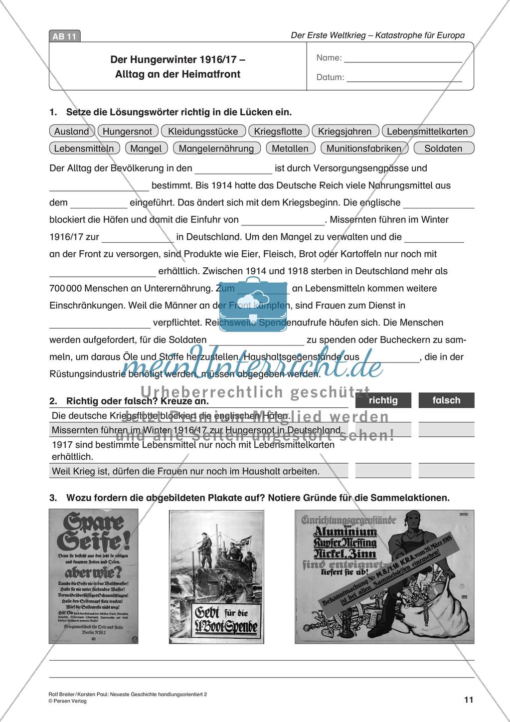 Der Erste Weltkrieg: Verlauf und Konsequenzen für Europa Preview 13