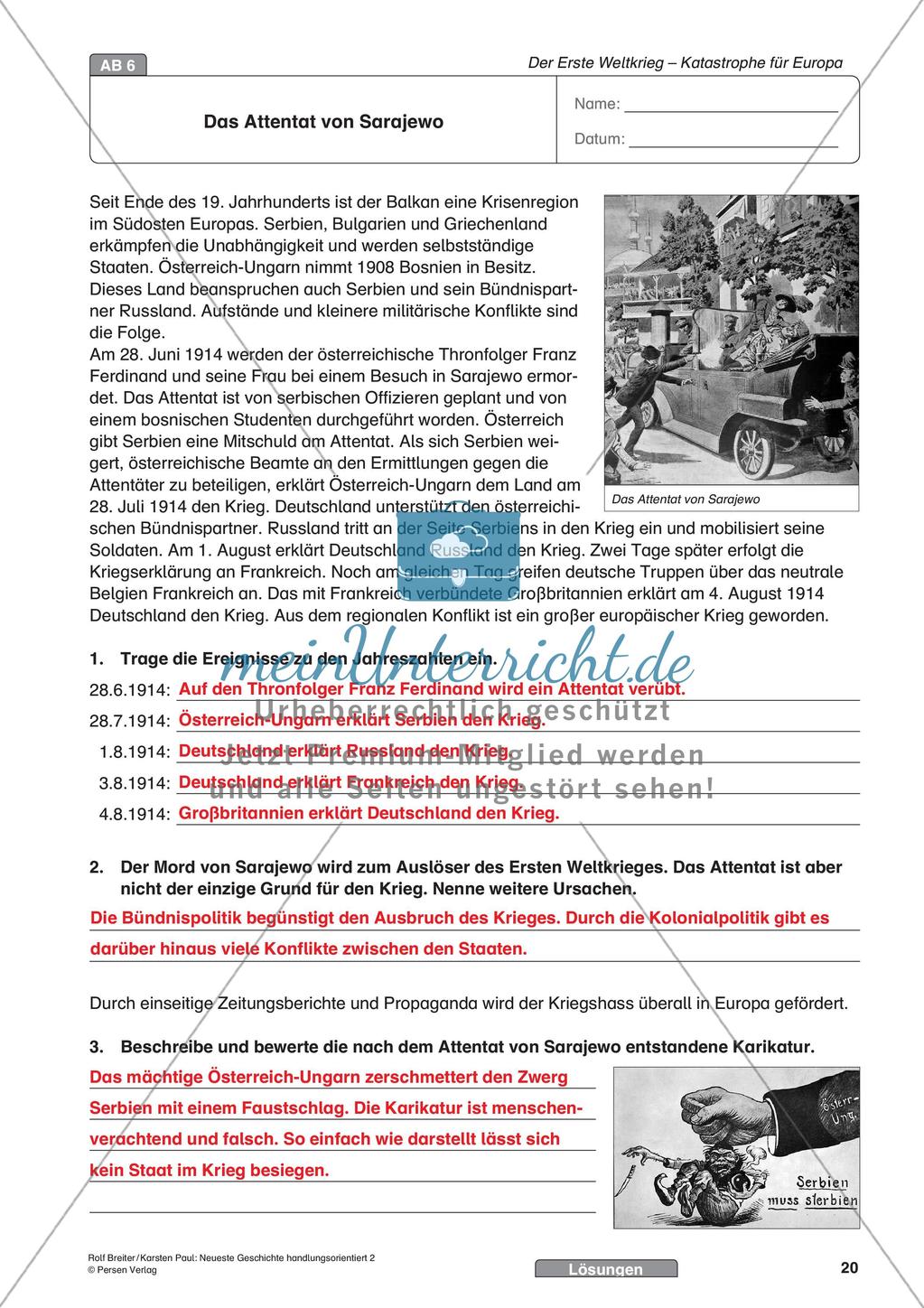 Der Erste Weltkrieg: Verlauf und Konsequenzen für Europa Preview 22