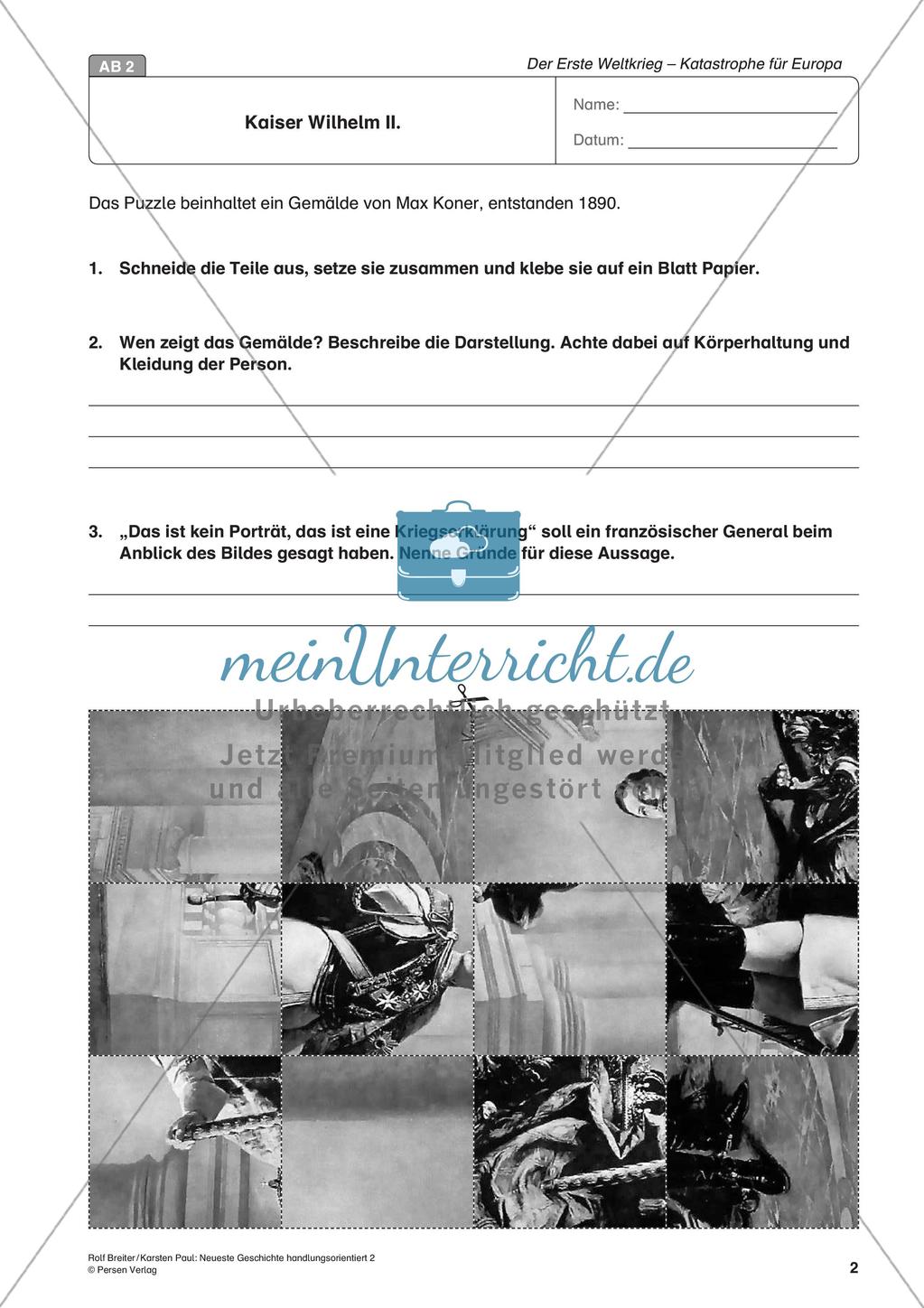 Der Erste Weltkrieg: Verlauf und Konsequenzen für Europa Preview 4