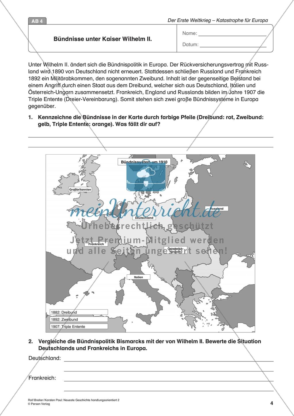 Der Erste Weltkrieg: Verlauf und Konsequenzen für Europa Preview 6