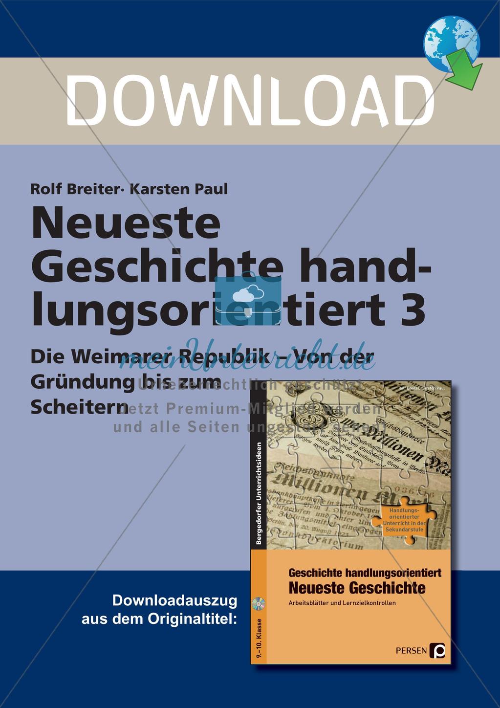 Die Weimarer Republik: Von der Gründung bis zum Scheitern Preview 1