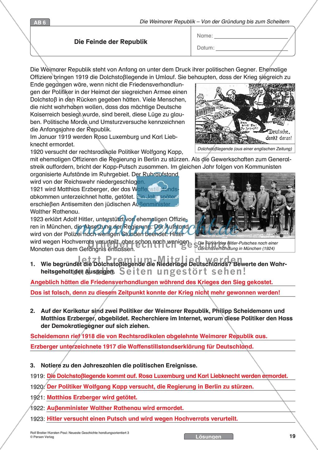 Die Weimarer Republik: Von der Gründung bis zum Scheitern Preview 21