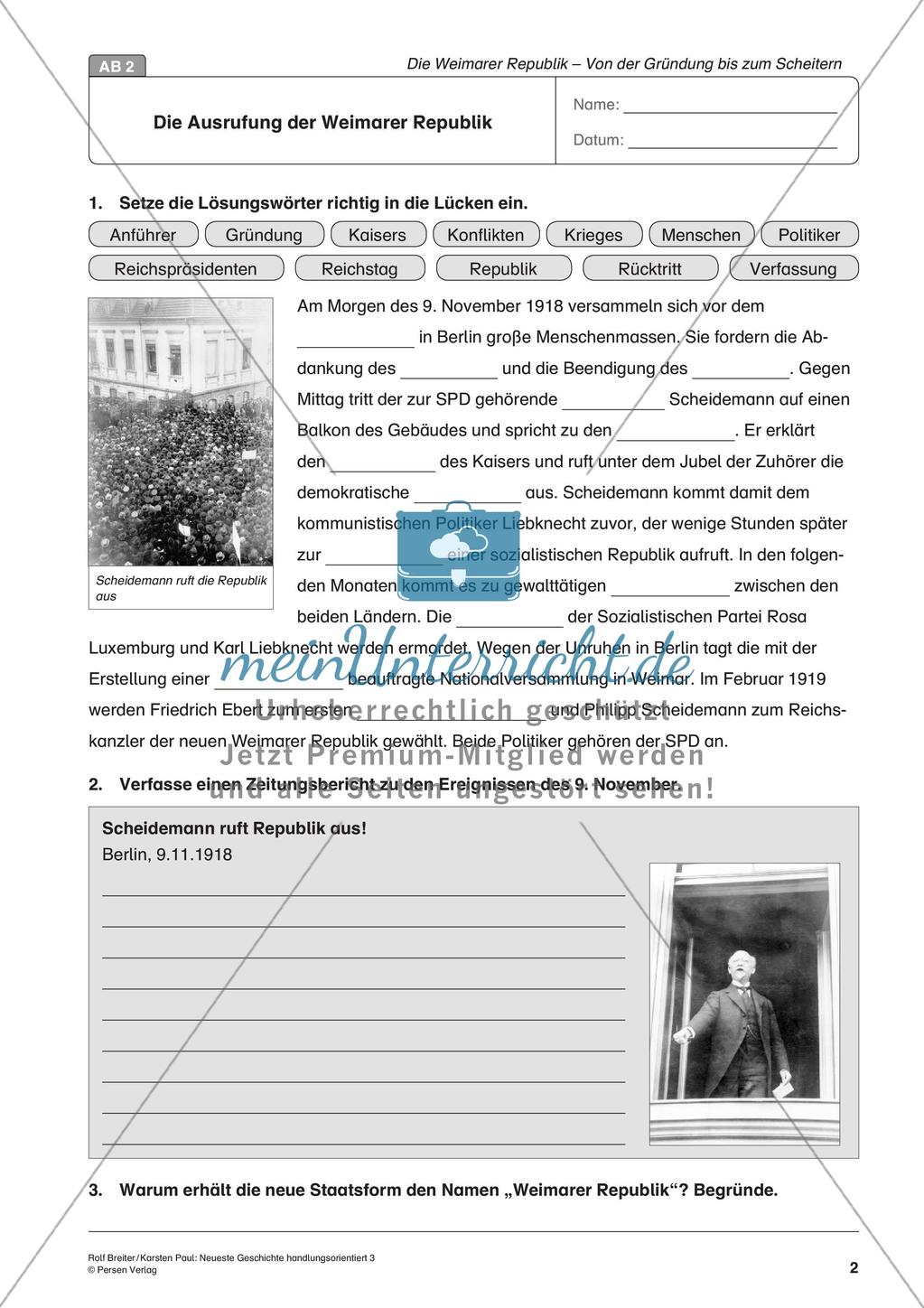 Die Weimarer Republik: Von der Gründung bis zum Scheitern Preview 4
