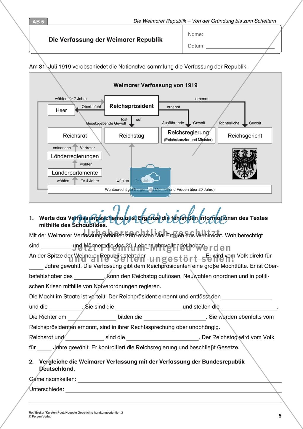 Die Weimarer Republik: Von der Gründung bis zum Scheitern Preview 7