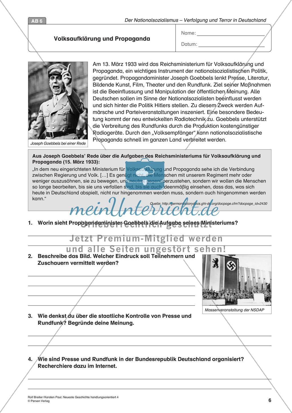 Der Nationalsozialismus – Verfolgung und Terror Preview 8