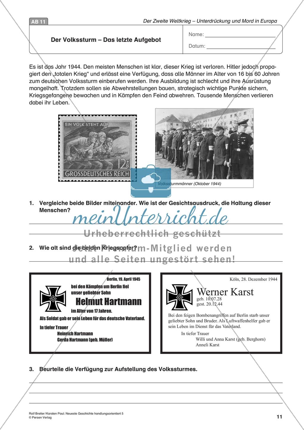 Der Zweite Weltkrieg: Unterdrückung und Mord in Europa Preview 13