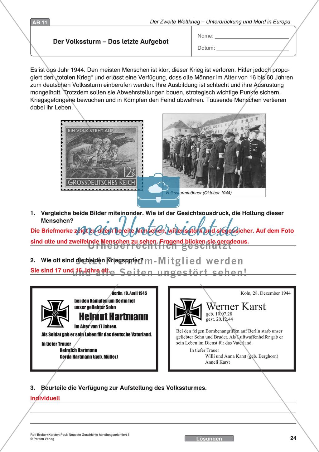 Der Zweite Weltkrieg: Unterdrückung und Mord in Europa Preview 26