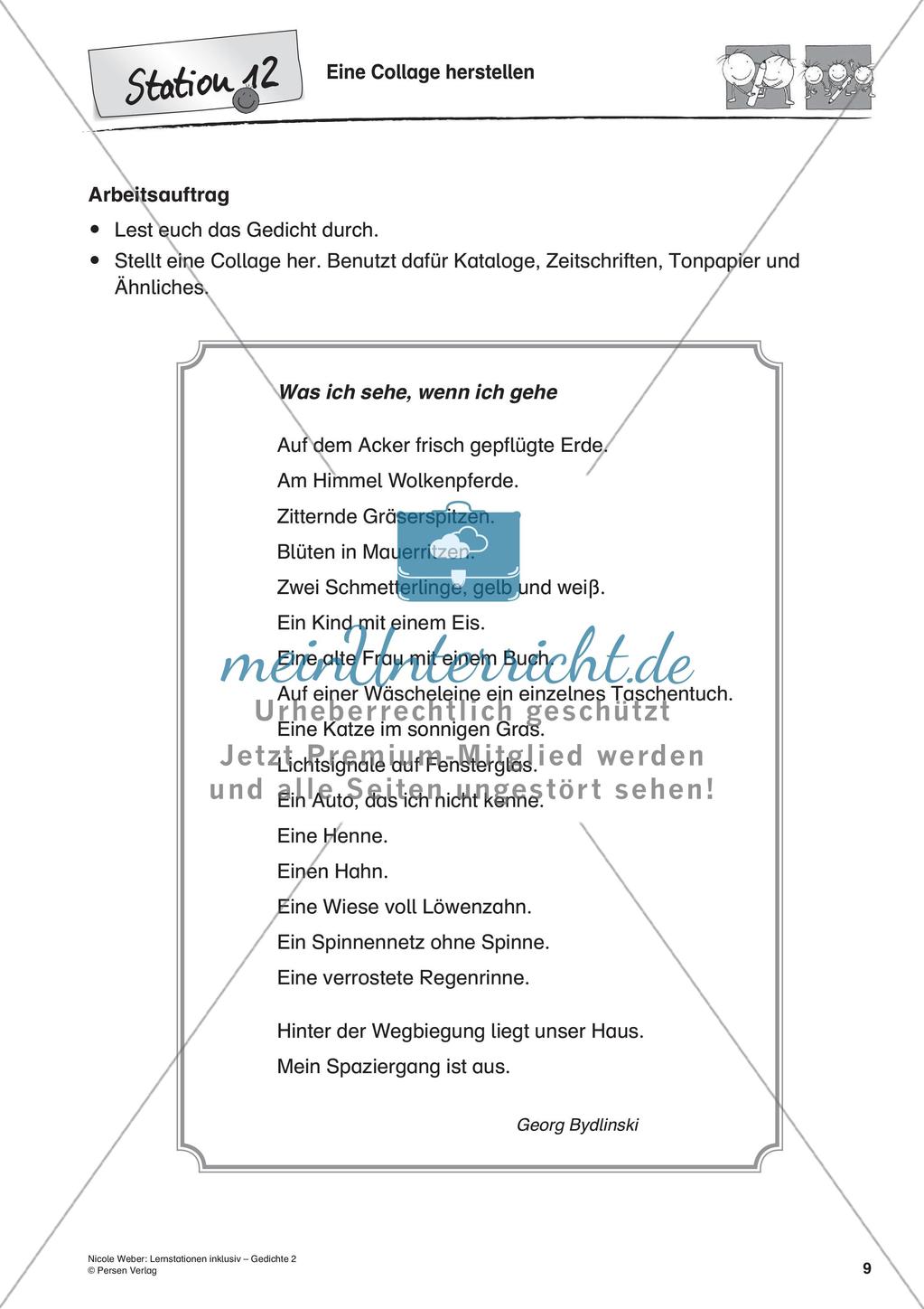 Lernstationen inklusiv: Verstehen von Gedichten Preview 11