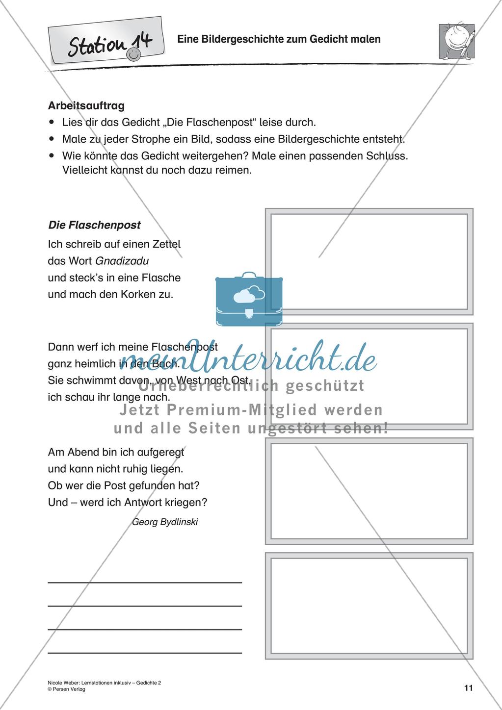 Lernstationen inklusiv: Verstehen von Gedichten Preview 13