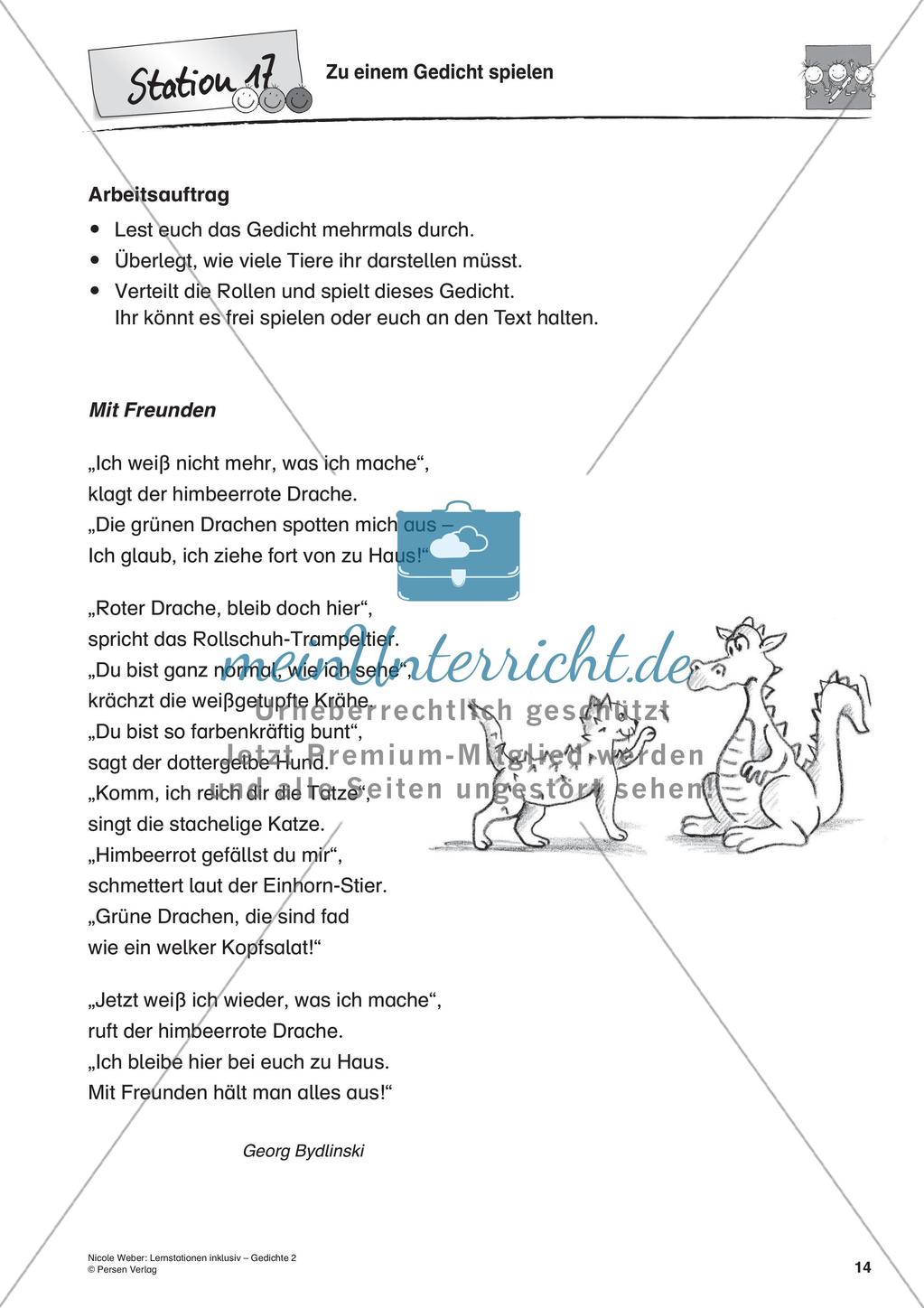 Lernstationen inklusiv: Verstehen von Gedichten Preview 16