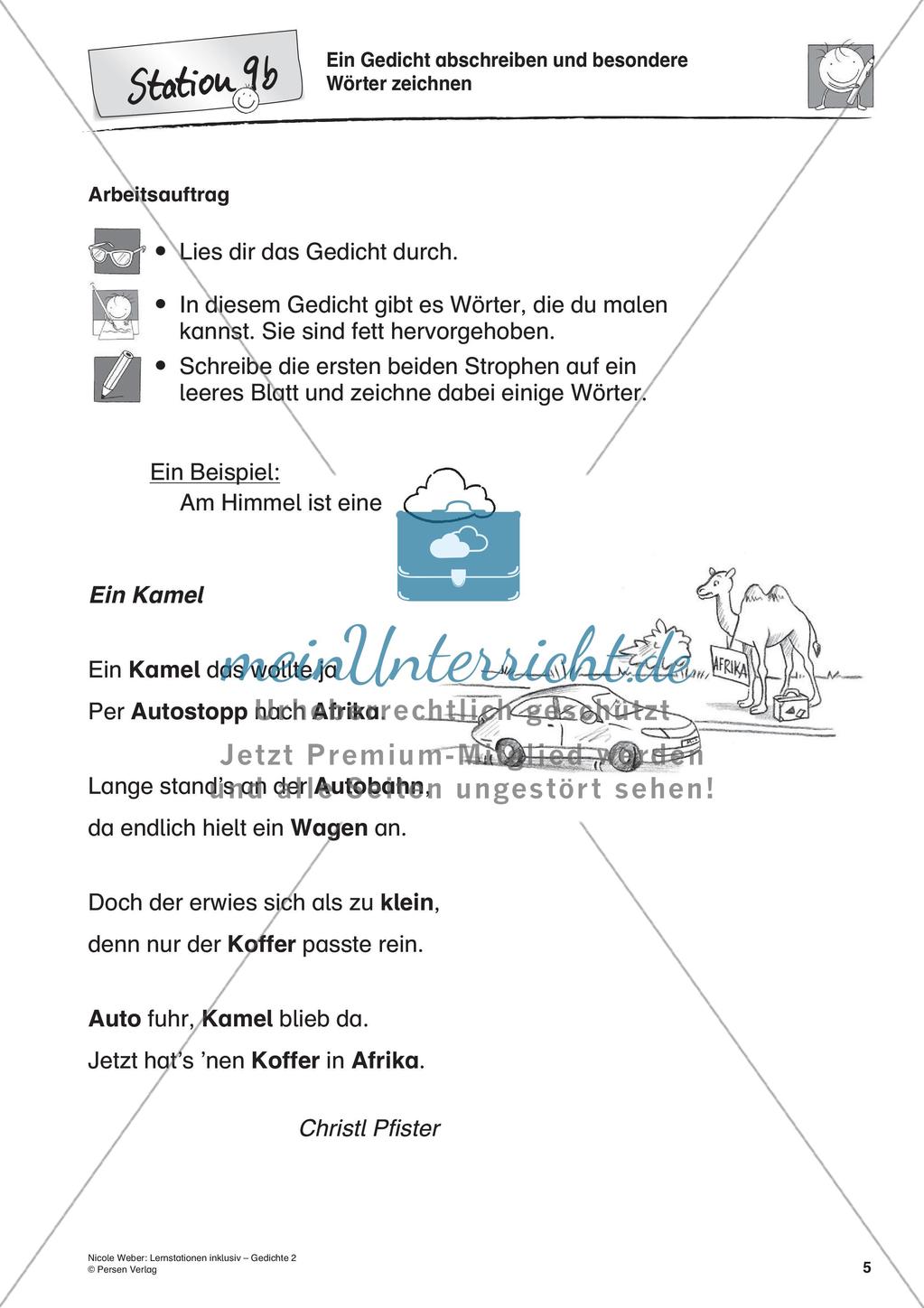 Lernstationen inklusiv: Verstehen von Gedichten Preview 7