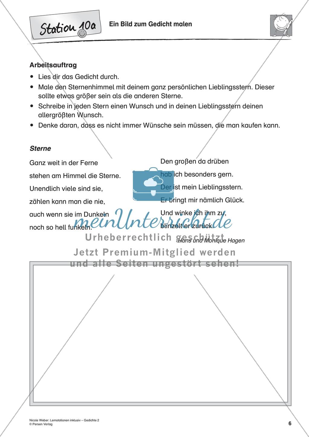 Lernstationen inklusiv: Verstehen von Gedichten Preview 8