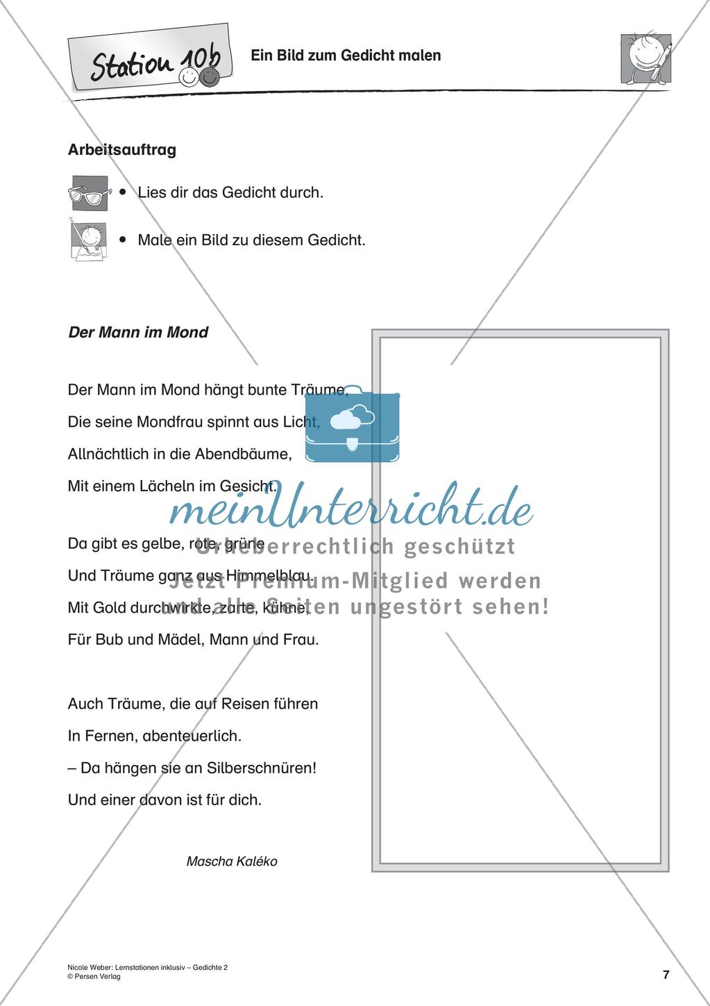 Lernstationen inklusiv: Verstehen von Gedichten Preview 9