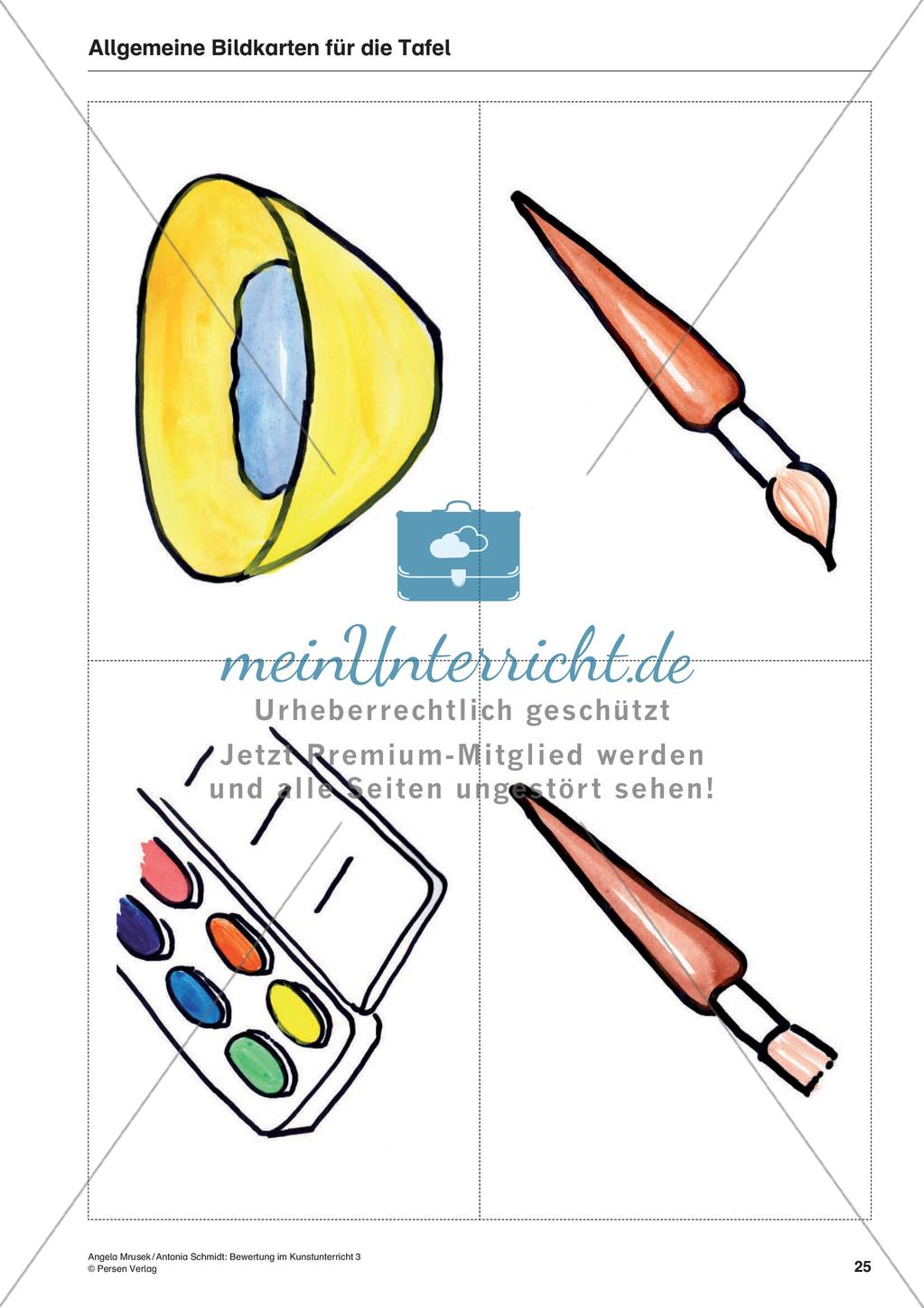 Bewertung im Kunstunterricht : Blattaufteilung Preview 27