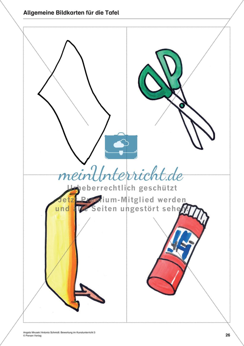 Bewertung im Kunstunterricht : Blattaufteilung Preview 28