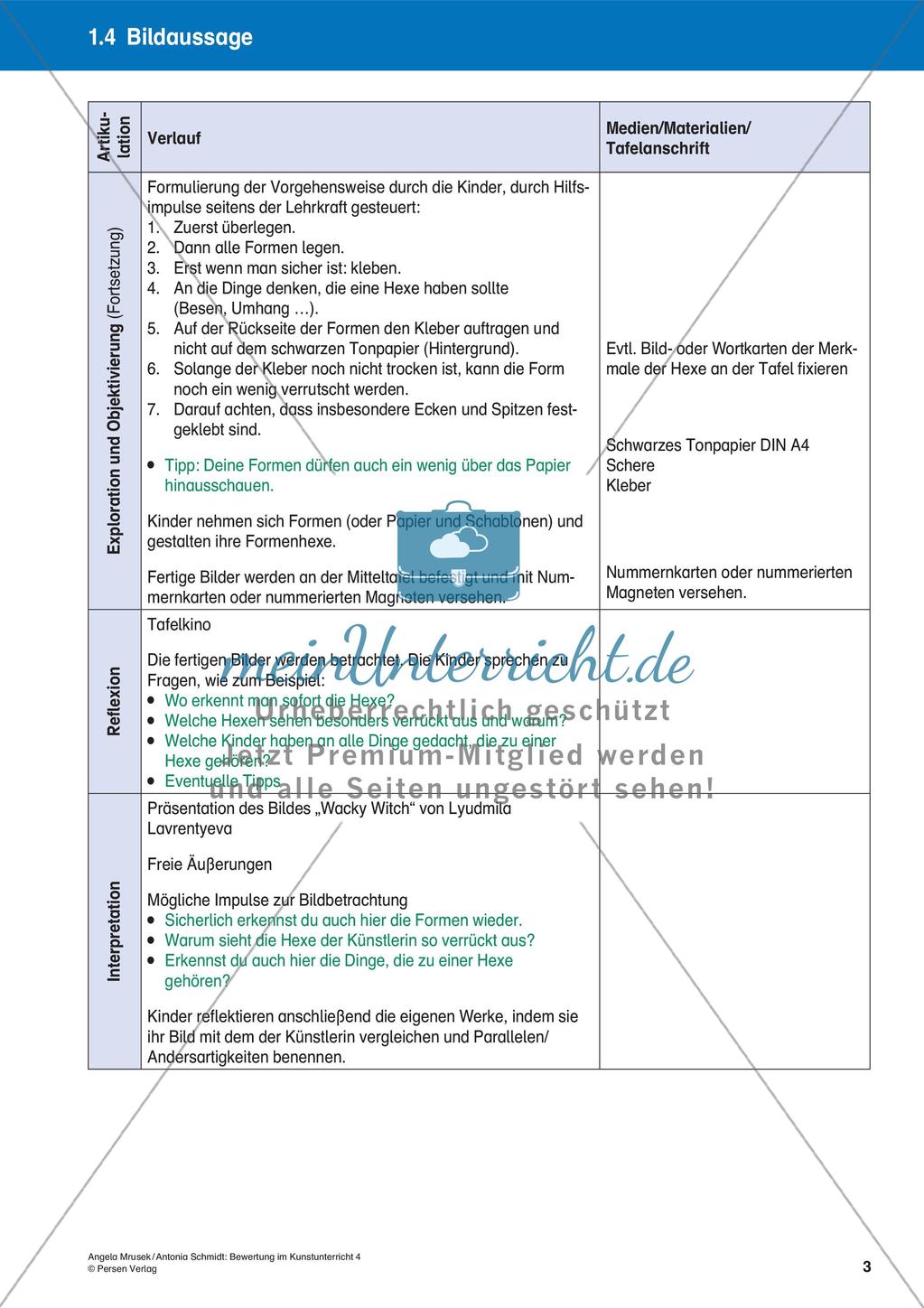 Bewertung im Kunstunterricht: Bildaussage Preview 5