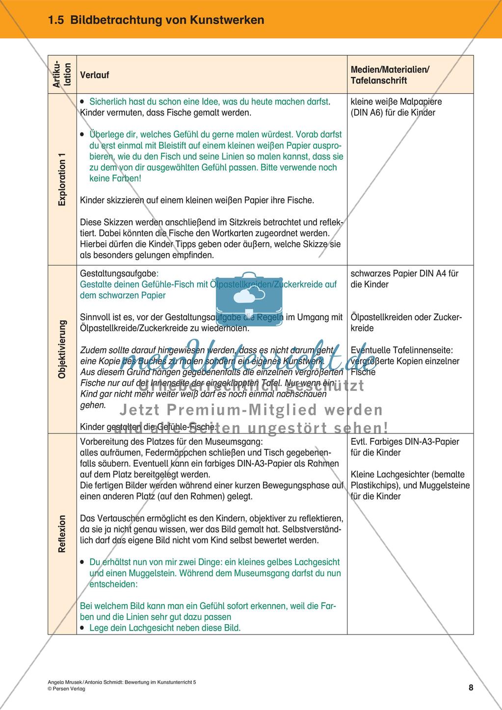 Bewertung im Kunstunterricht: Bildbetrachtung von Kunstwerken Preview 10