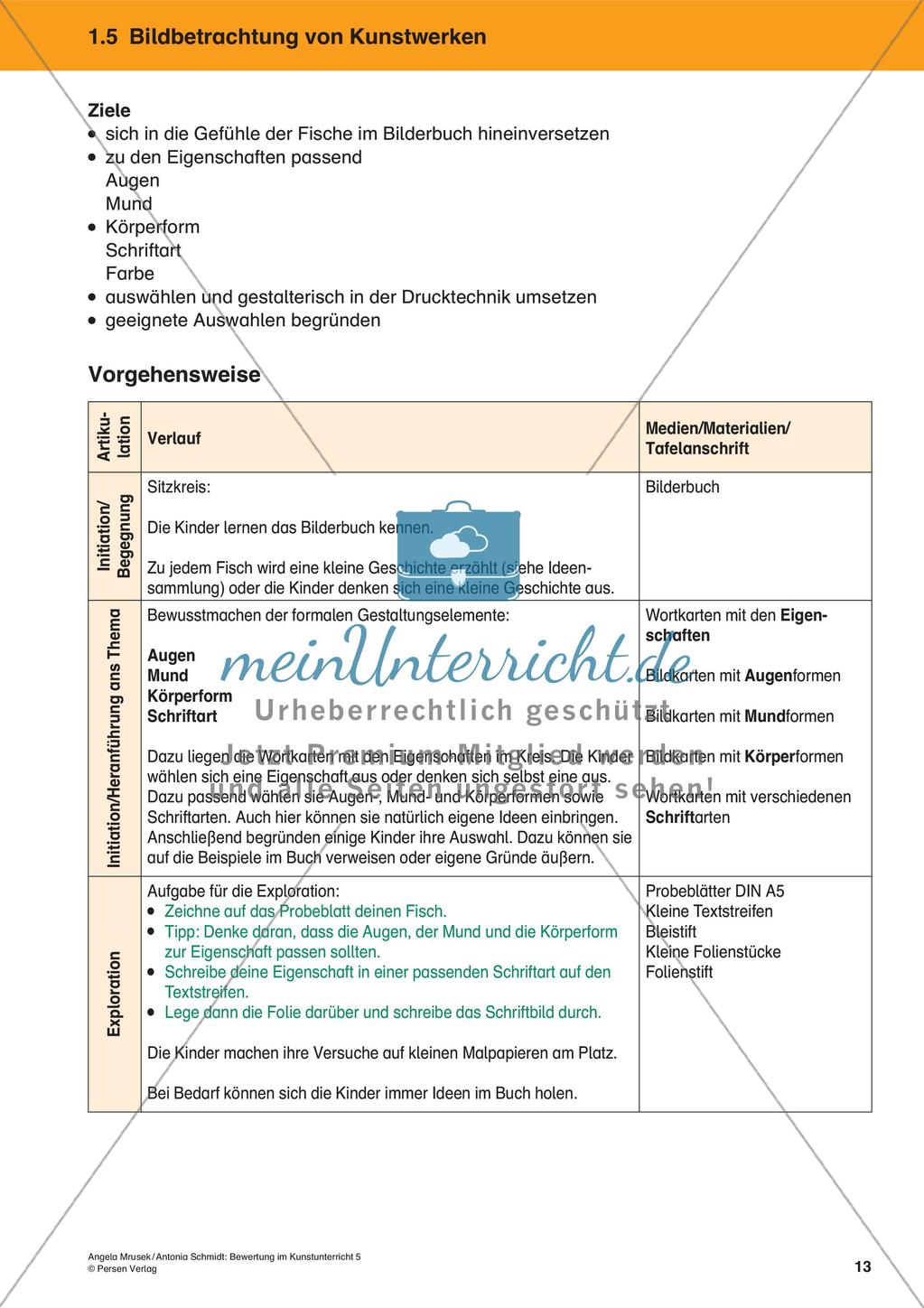 Bewertung im Kunstunterricht: Bildbetrachtung von Kunstwerken Preview 15
