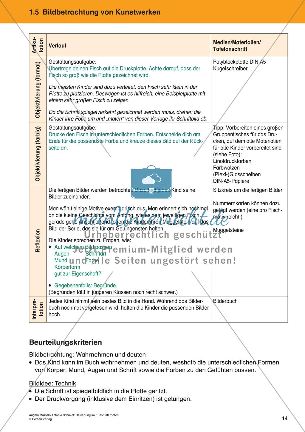 Bewertung im Kunstunterricht: Bildbetrachtung von Kunstwerken Preview 16