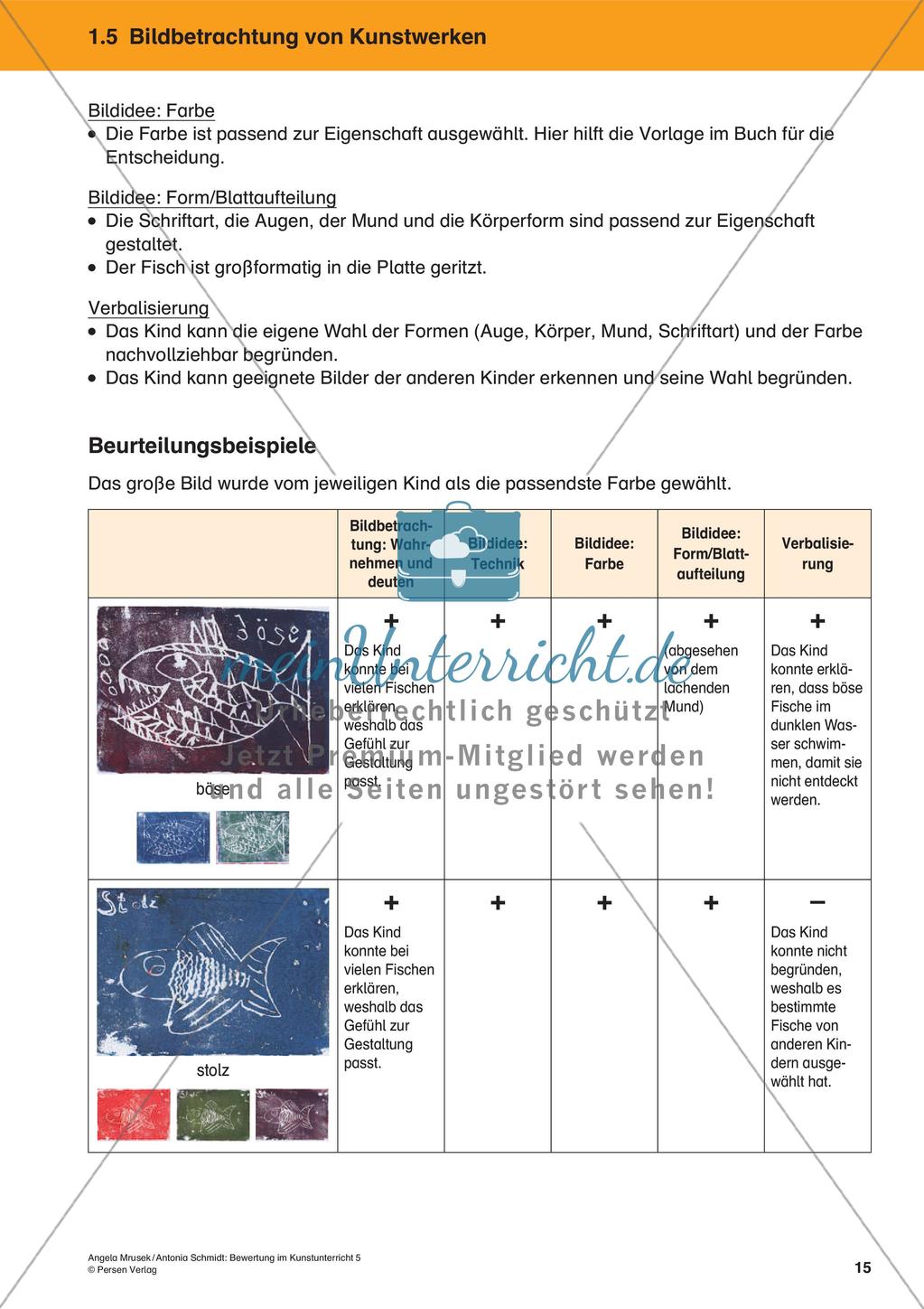 Bewertung im Kunstunterricht: Bildbetrachtung von Kunstwerken Preview 17