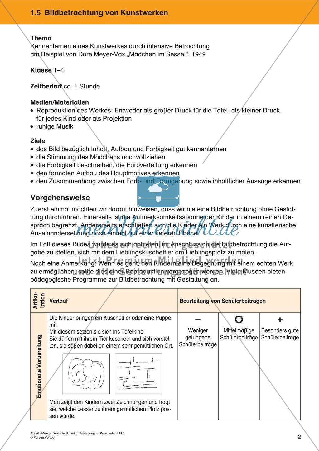 Bewertung im Kunstunterricht: Bildbetrachtung von Kunstwerken Preview 4