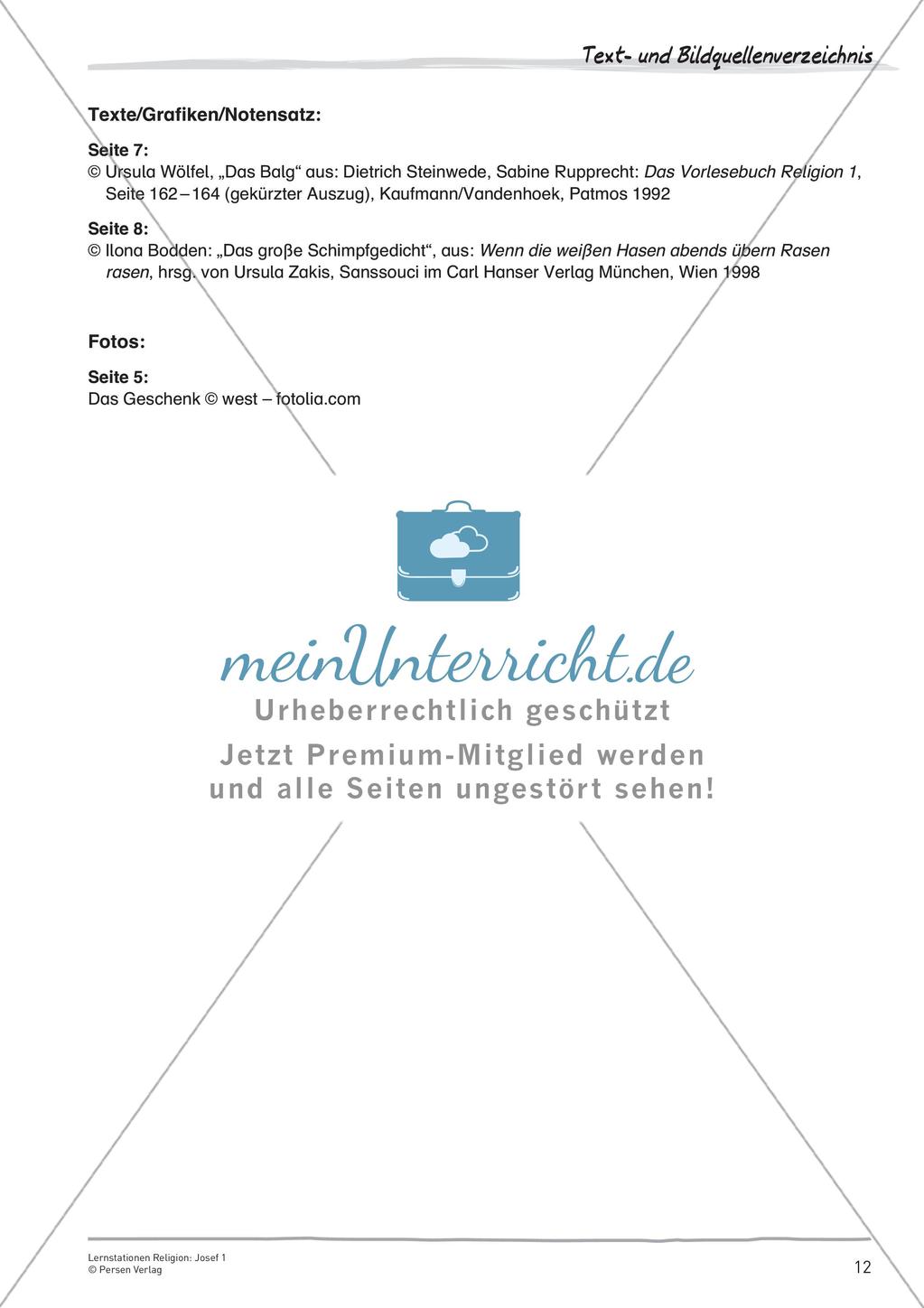 Lernstationen Religion: Josef 1 Preview 14