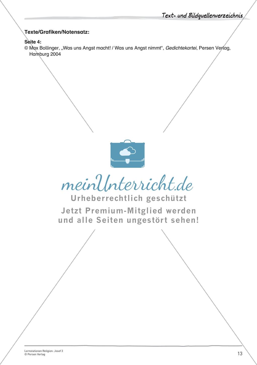 Lernstationen Religion: Josef 3 Preview 15