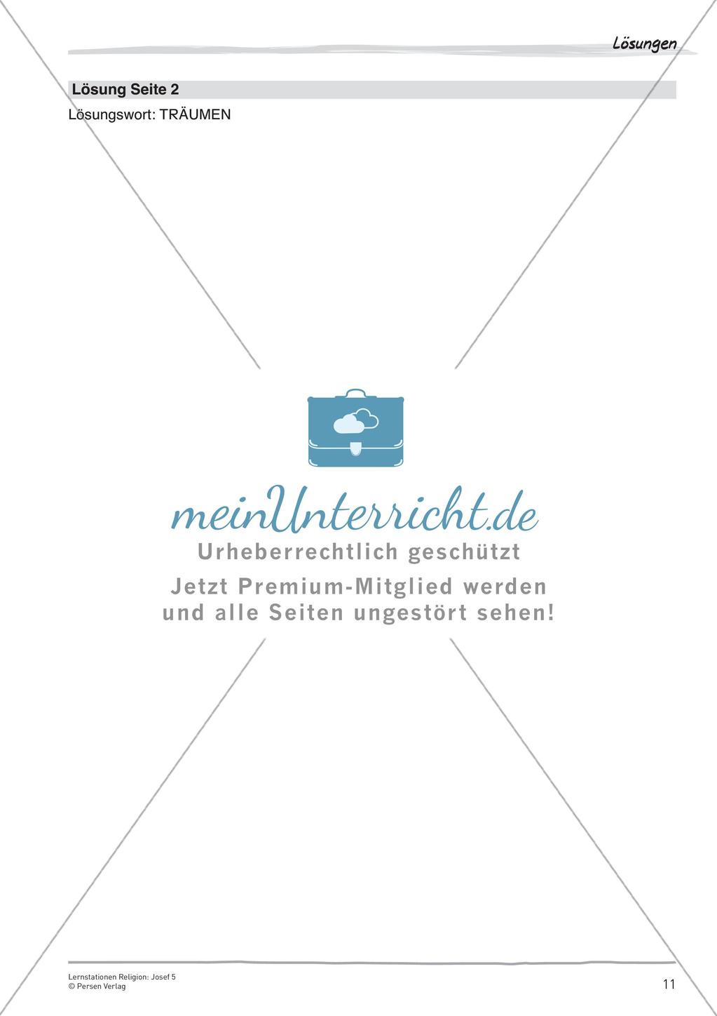 Lernstationen Religion: Josef 5 Preview 13