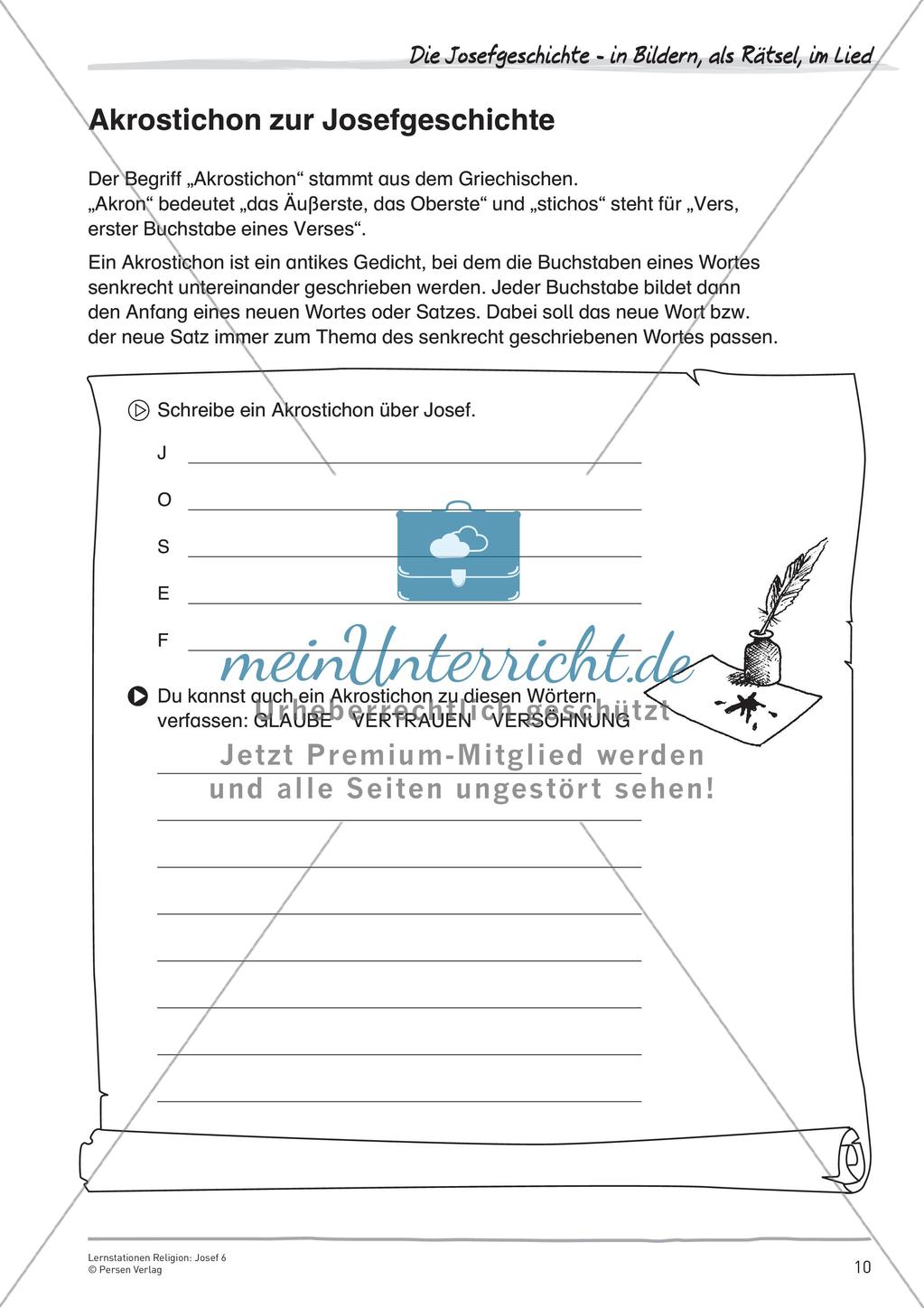 Lernstationen Religion: Josef 6 Preview 12