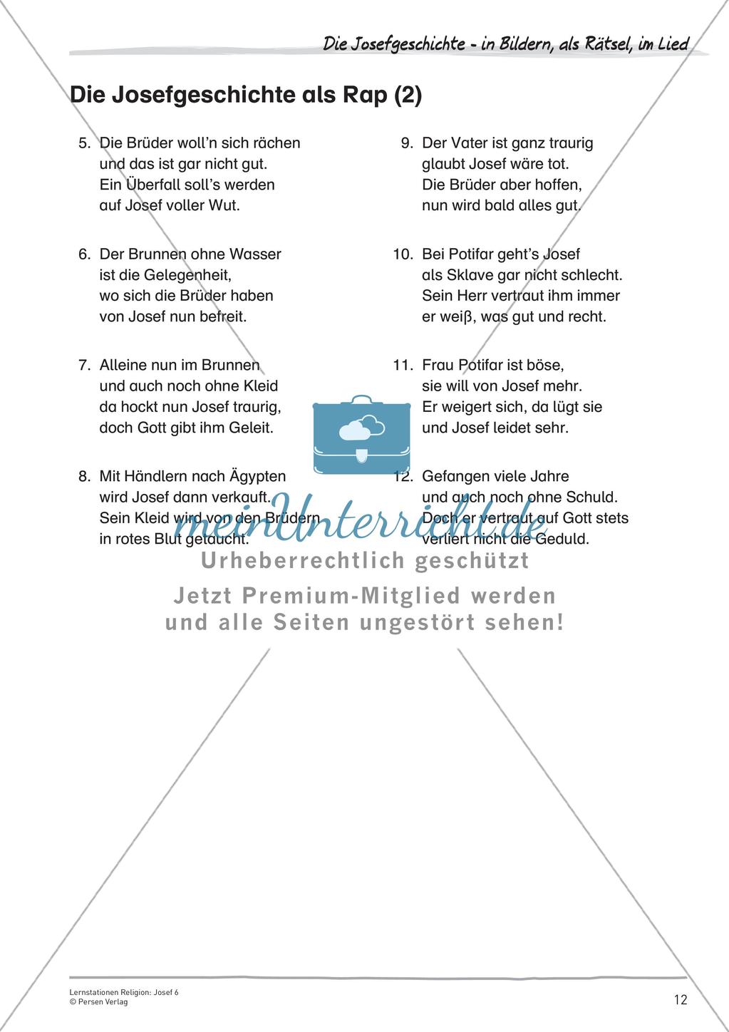 Lernstationen Religion: Josef 6 Preview 14