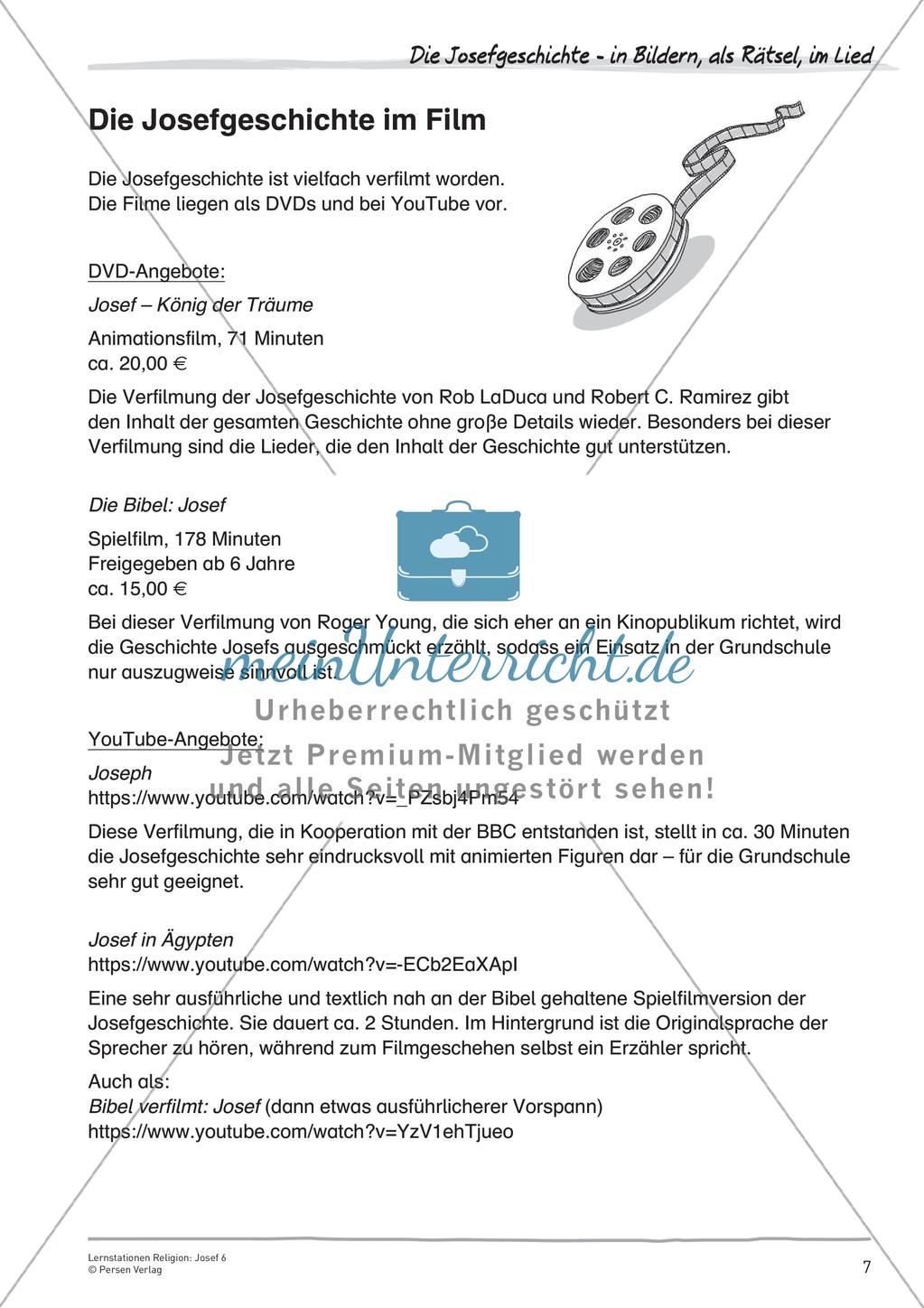 Lernstationen Religion: Josef 6 Preview 9