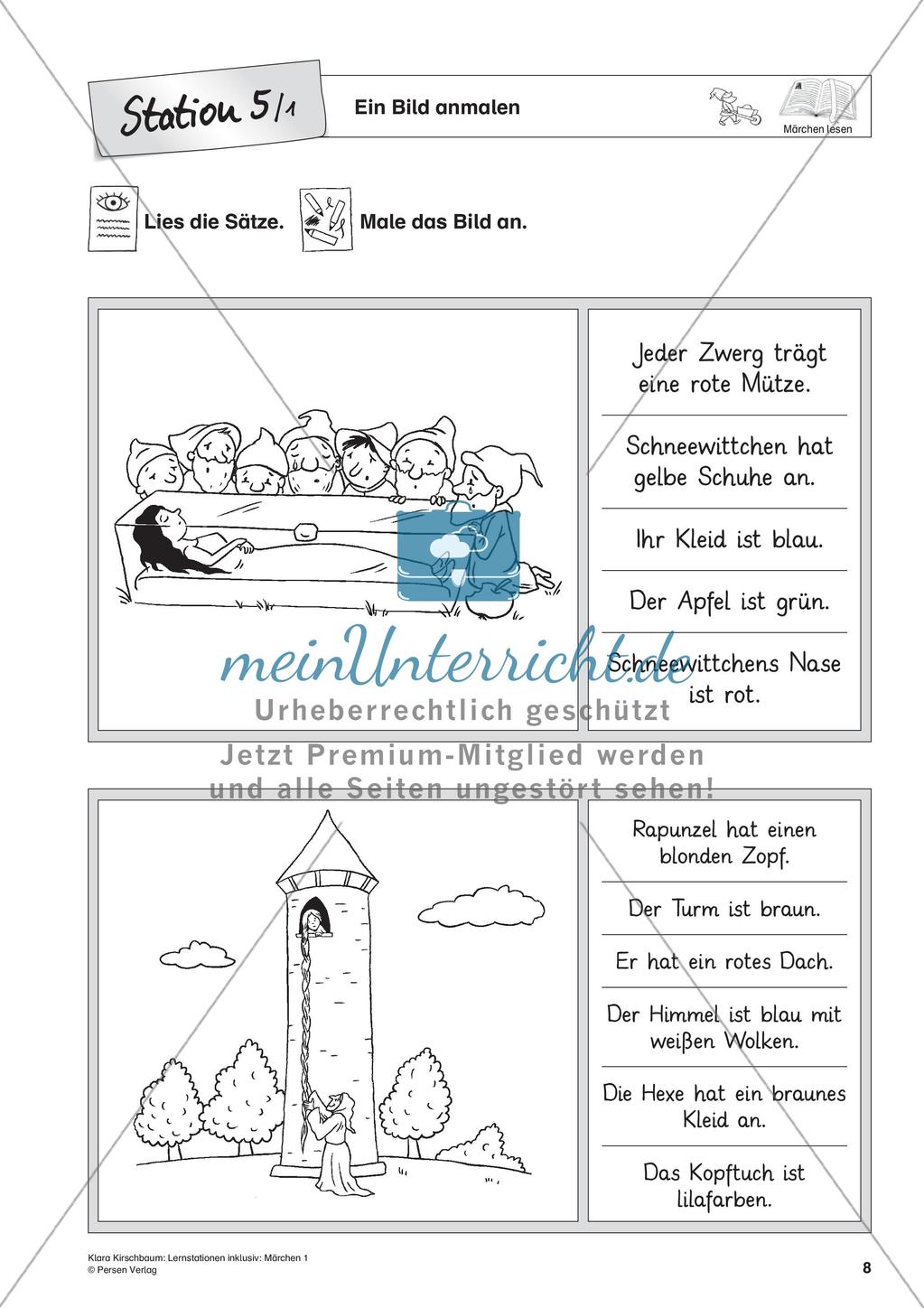 Lernstation inklusiv: Lesen von Märchen Preview 10