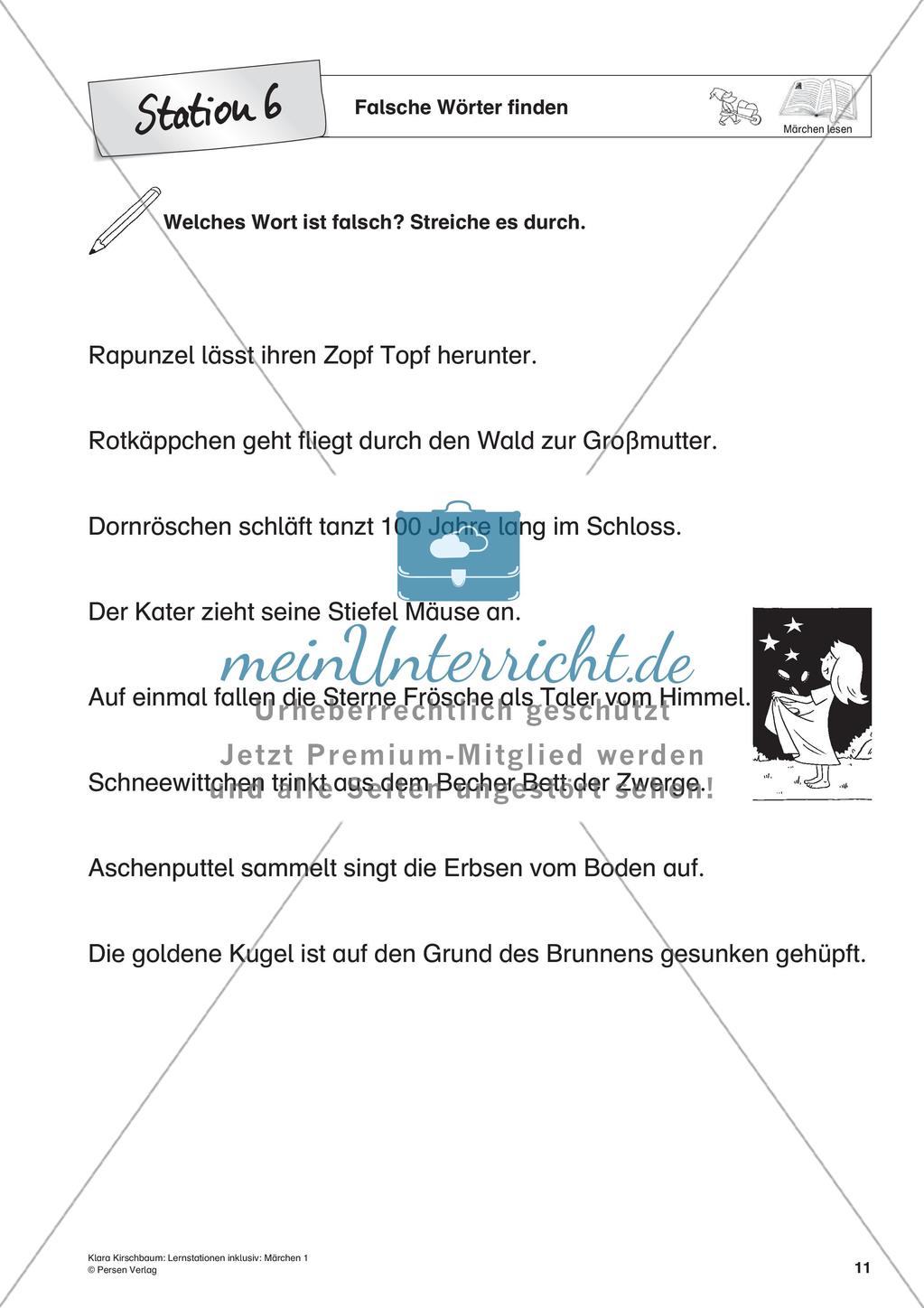 Lernstation inklusiv: Lesen von Märchen Preview 13