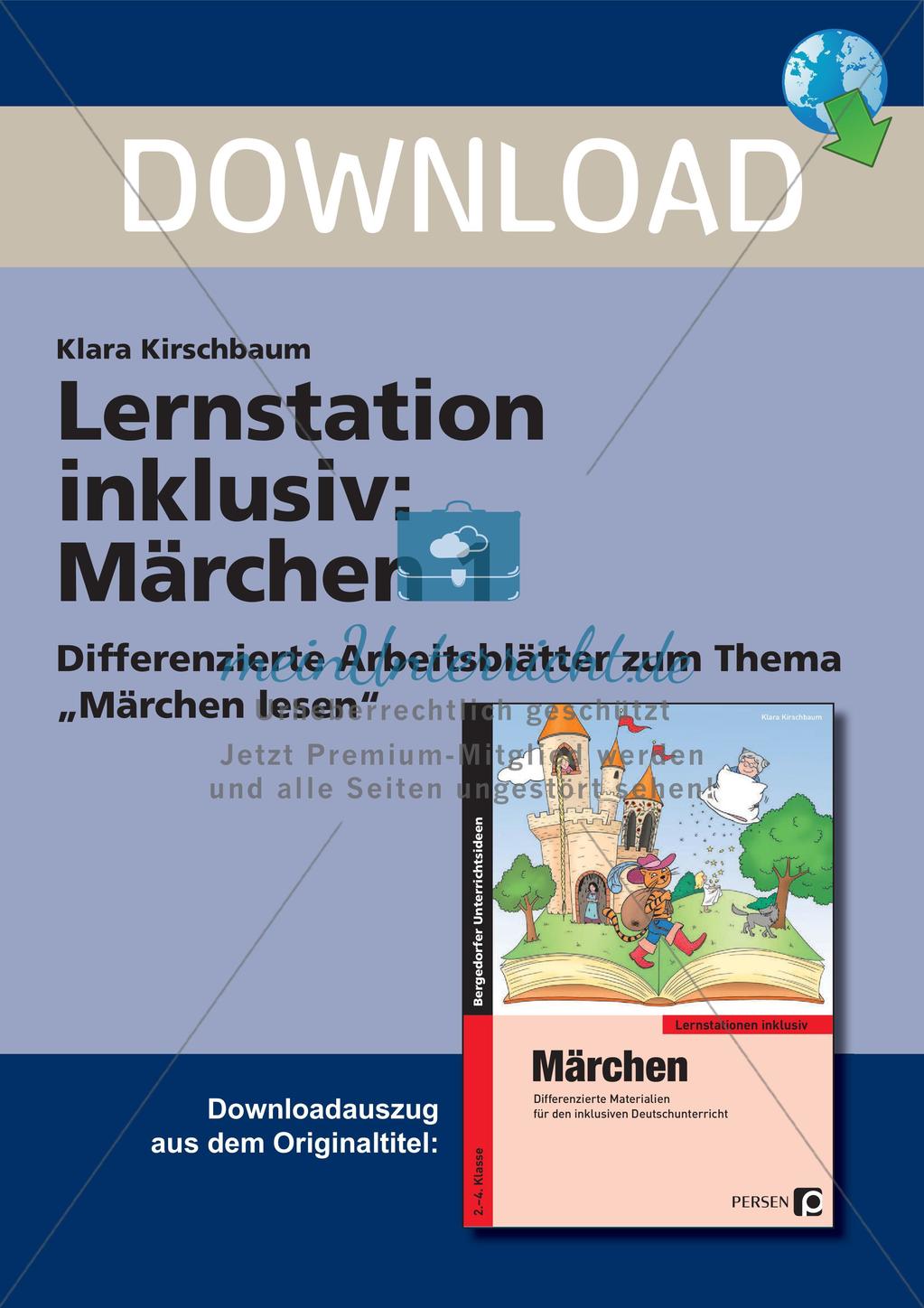 Lernstation inklusiv: Lesen von Märchen Preview 1
