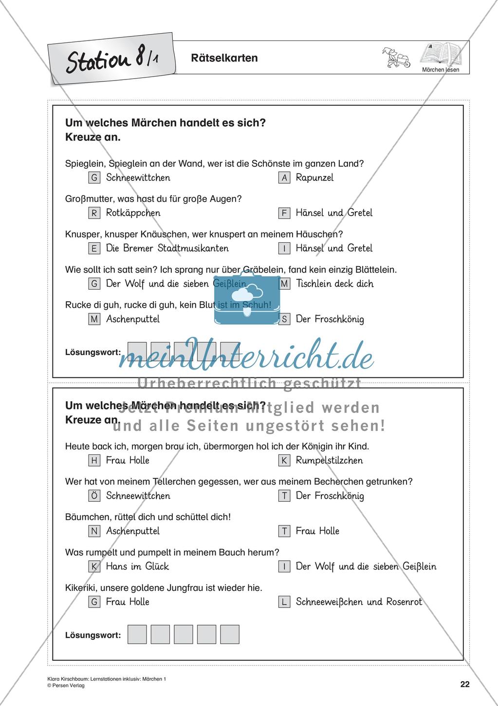 Lernstation inklusiv: Lesen von Märchen Preview 24