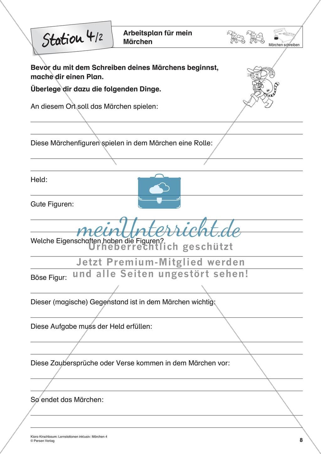 Lernstation inklusiv: Schreiben von Märchen Preview 10