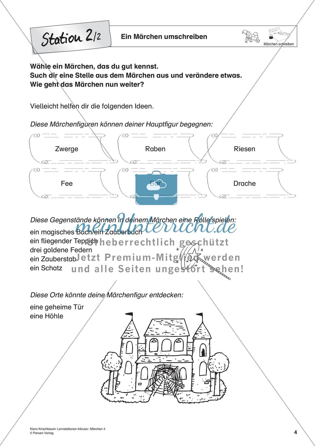 Lernstation inklusiv: Schreiben von Märchen Preview 6
