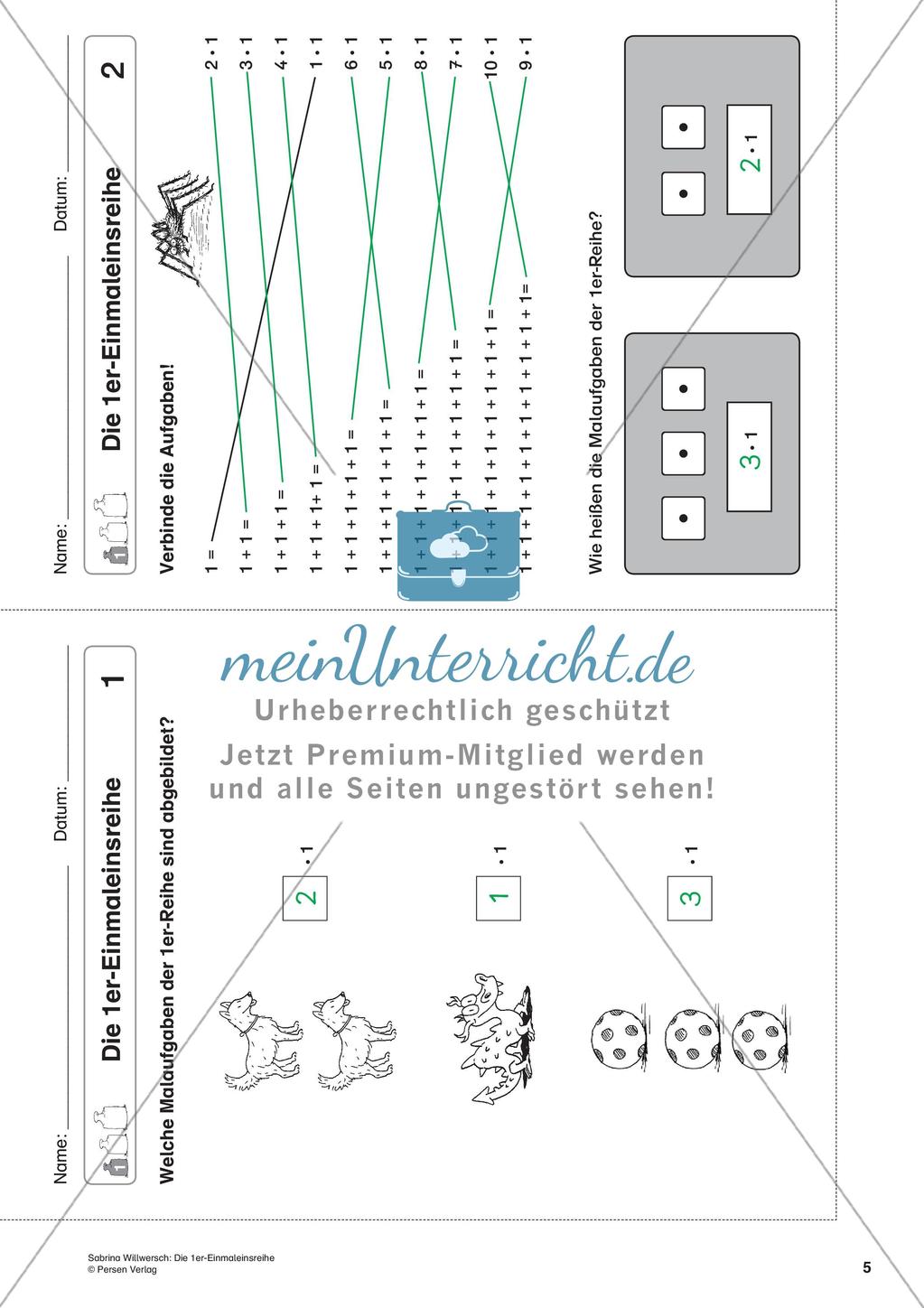 Die 1er-Einmaleinsreihe Preview 7