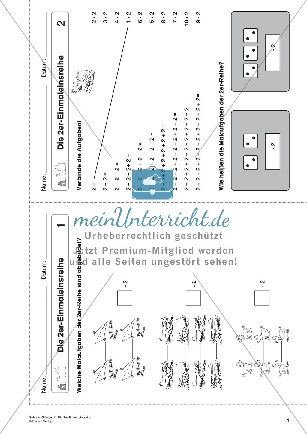 Die 2er-Einmaleinsreihe Preview 3