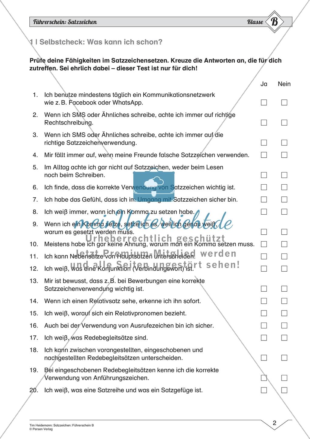 Satzzeichen: Führerschein auf mittlerem Niveau Preview 4