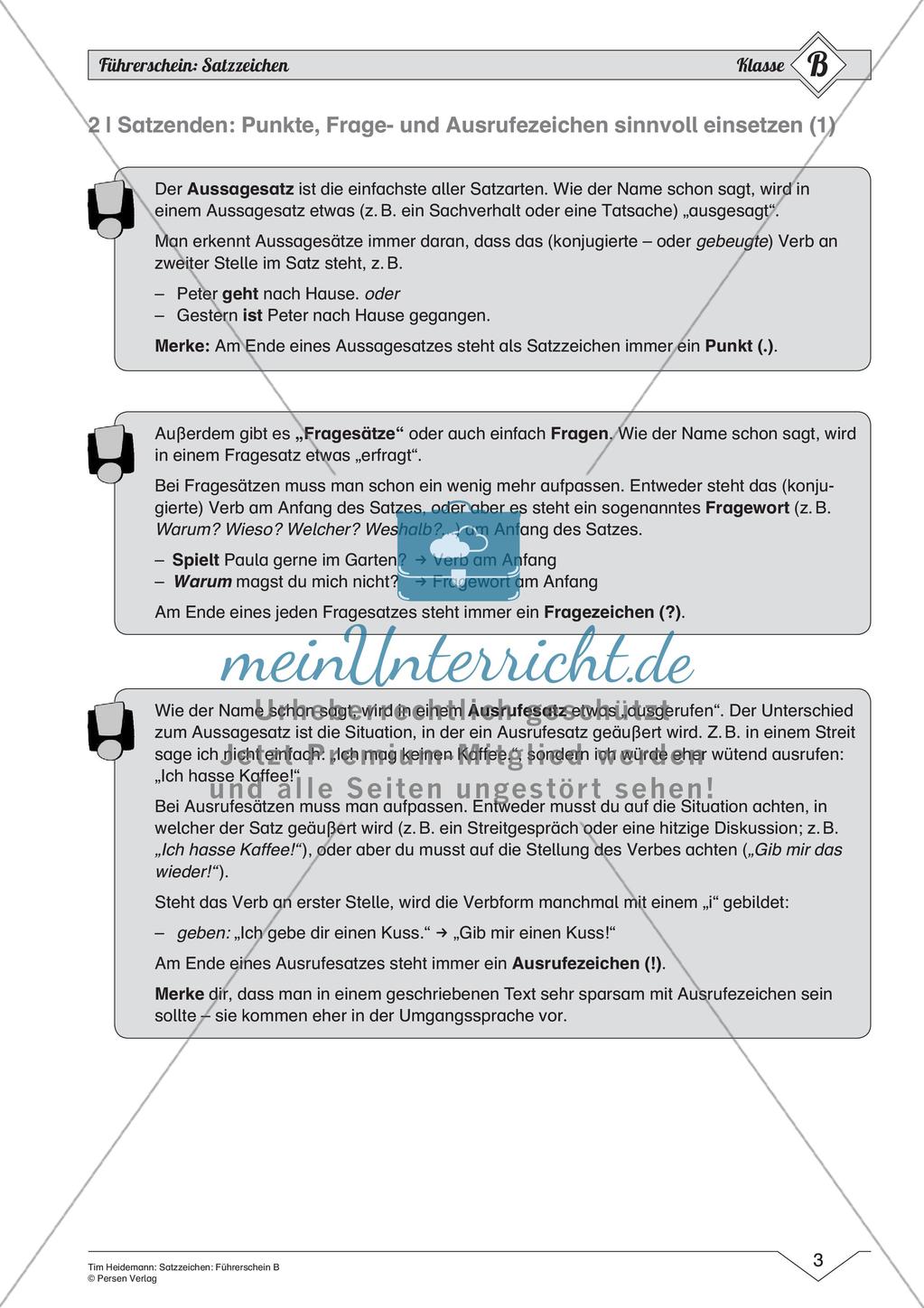Satzzeichen: Führerschein auf mittlerem Niveau Preview 5