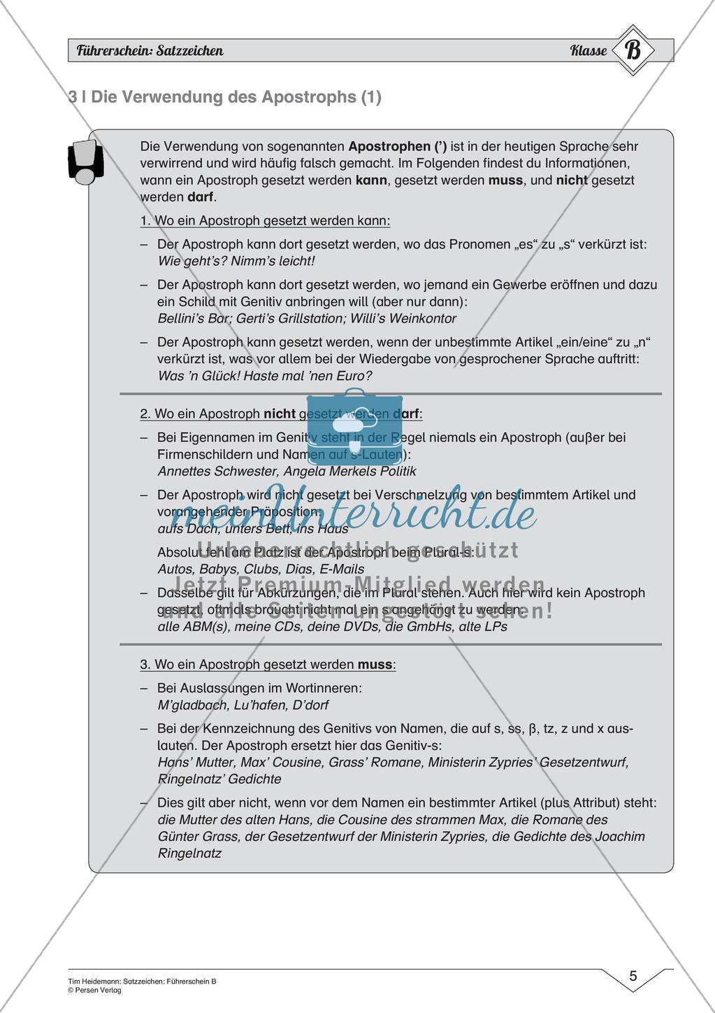 Satzzeichen: Führerschein auf mittlerem Niveau Preview 7