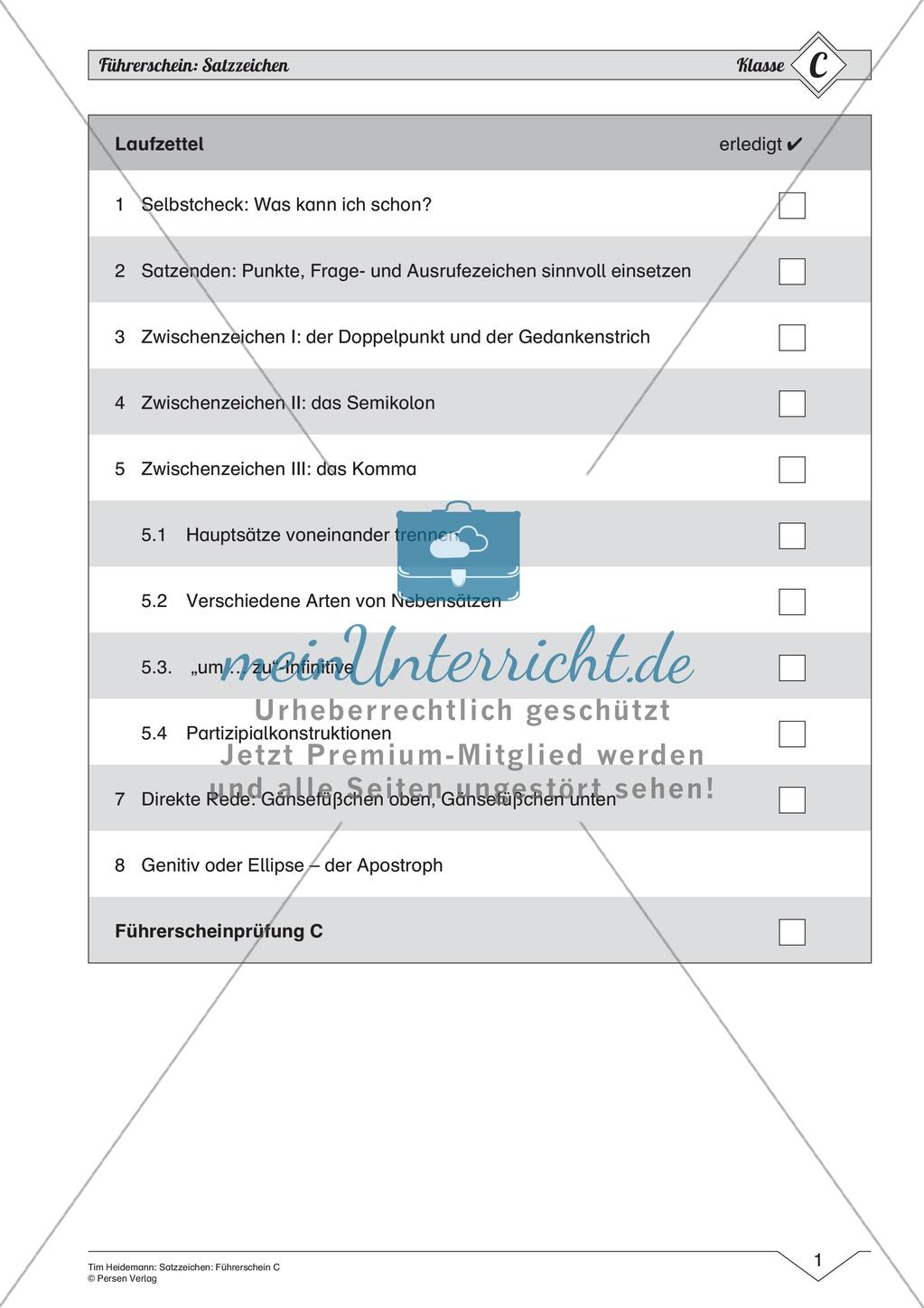 Satzzeichen: Führerschein auf schwerem Niveau Preview 3