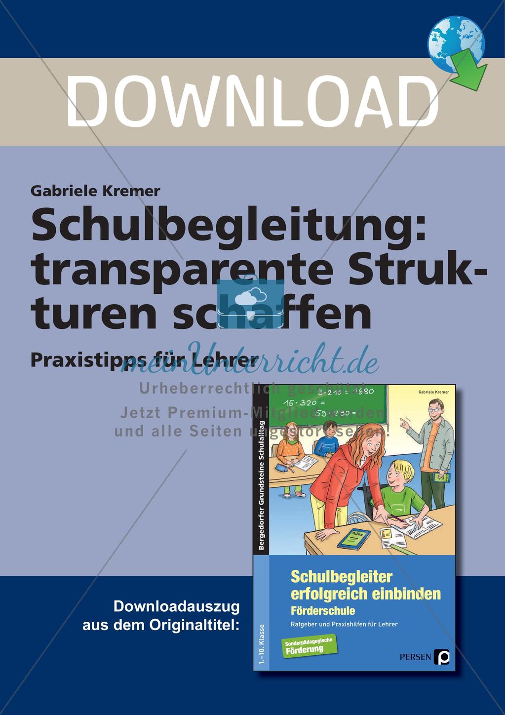 Schulbegleitung: transparente Strukturen schaffen Preview 1