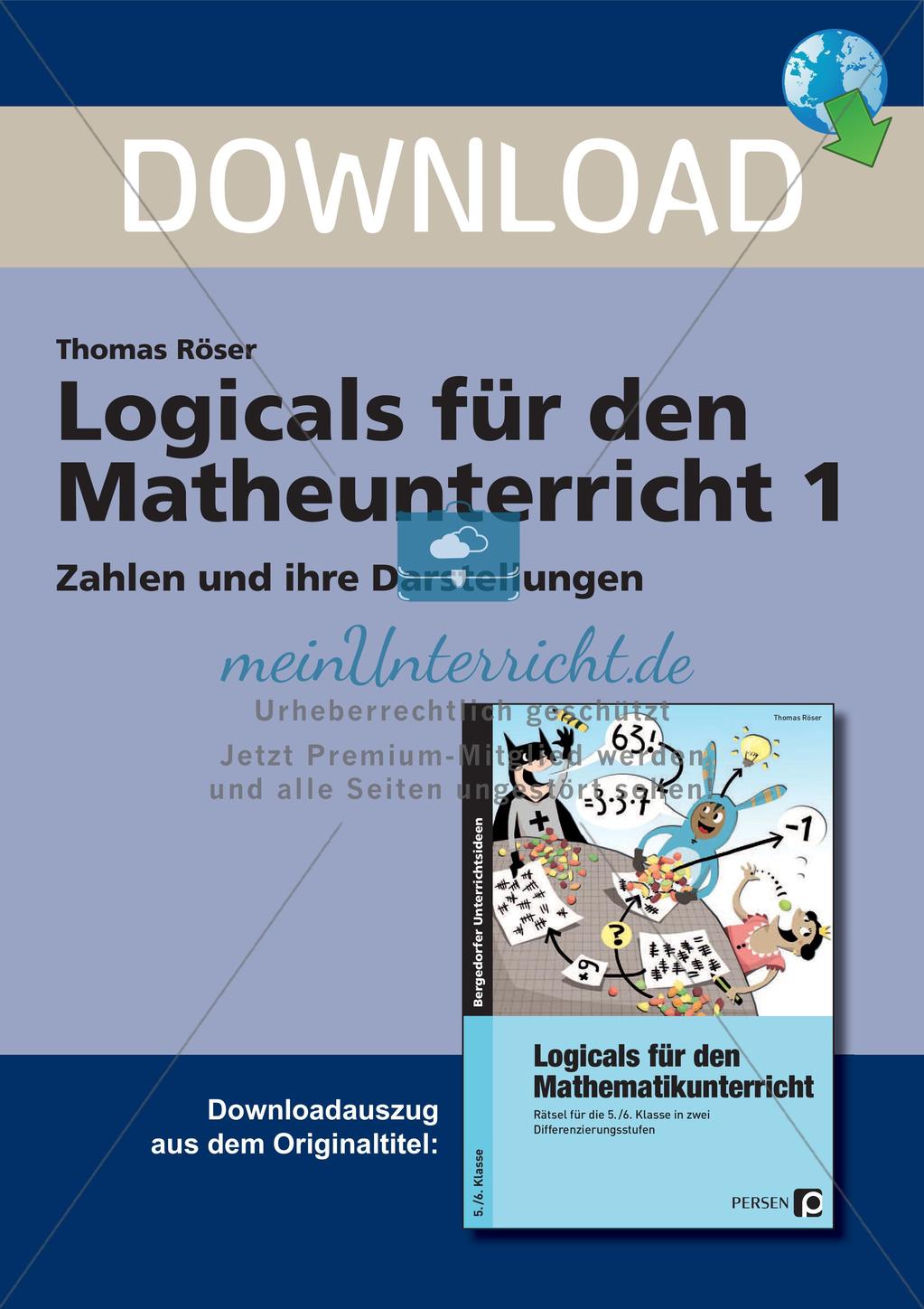Logicals für den Mathematikunterricht: Zahlen und ihre Darstellungen Preview 1