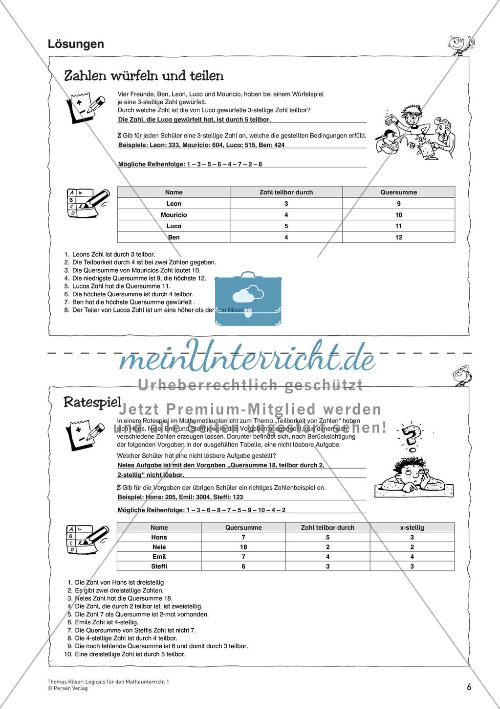 Logicals für den Mathematikunterricht: Zahlen und ihre Darstellungen Preview 8