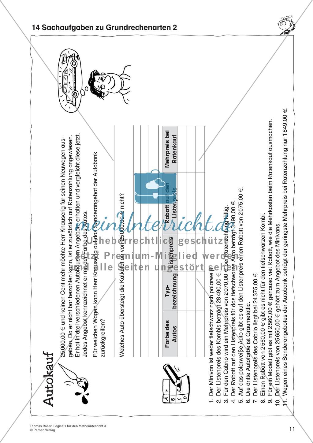 Logicals für den Mathematikunterricht: Rechenoperationen der Grundrechenarten Preview 13
