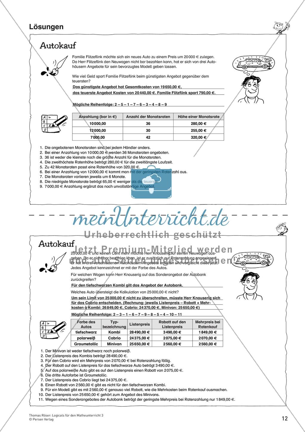Logicals für den Mathematikunterricht: Rechenoperationen der Grundrechenarten Preview 14