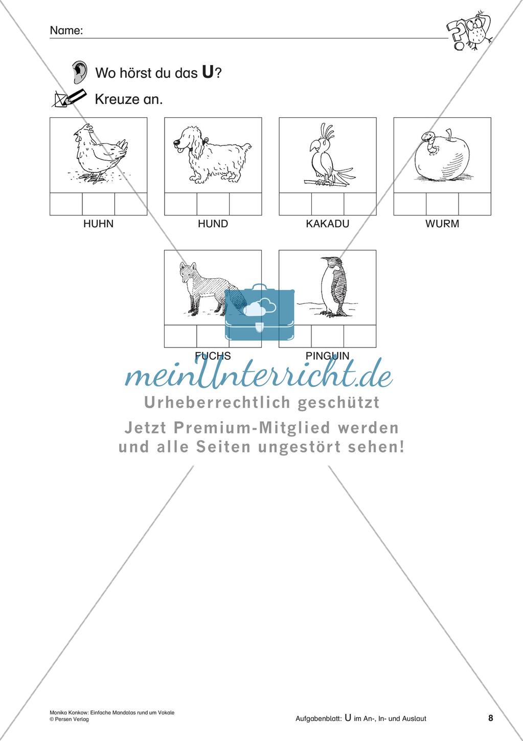Einfache Mandalas rund um Vokale Preview 10